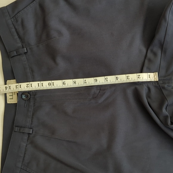 L.L. Bean Original Fit Cotton Twill Pants 14P Navy Blue - Picture 12 of 14